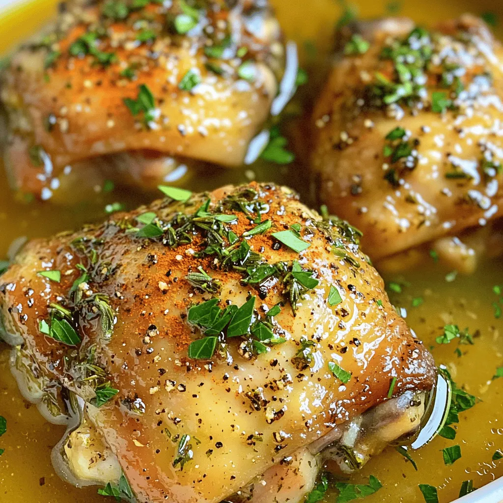 Slow Cooker Garlic Herb Chicken Thighs Recipe Delight