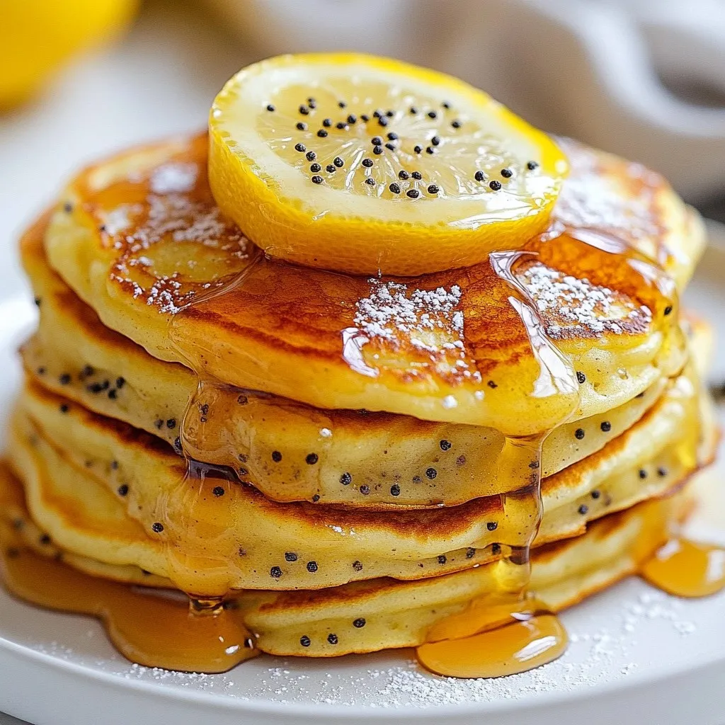 Lemon Poppy Seed Pancakes Fluffy and Flavorful Treat
