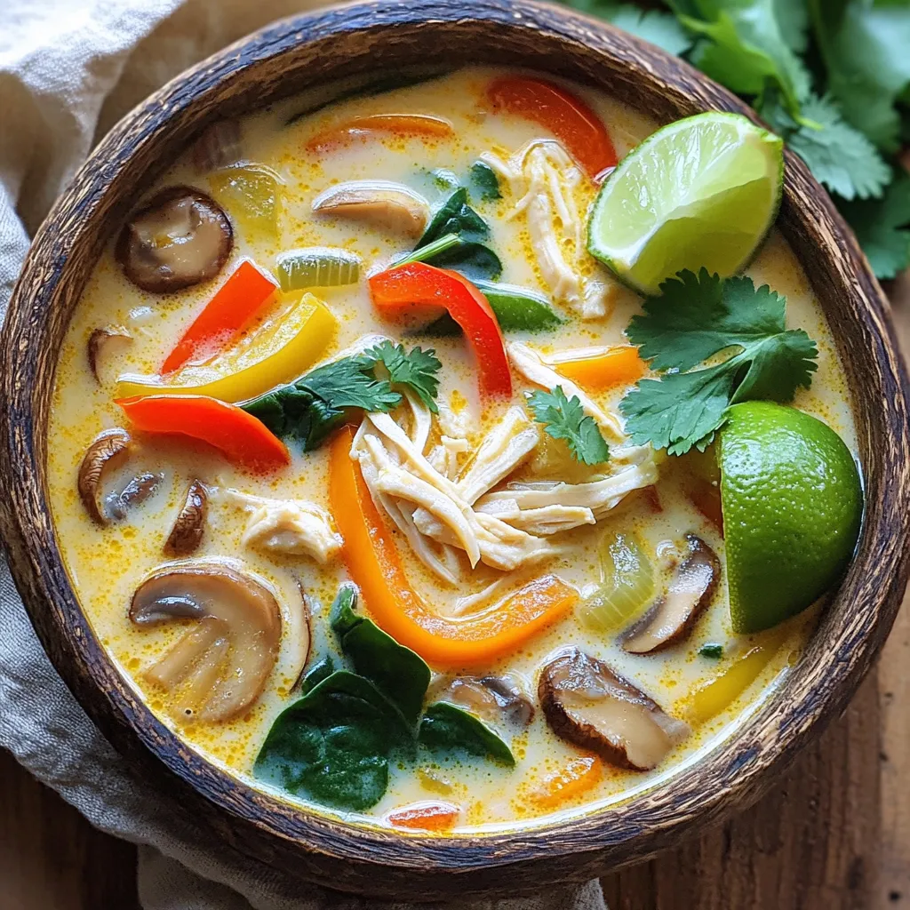 Slow Cooker Thai Coconut Chicken Soup Flavor Boost
