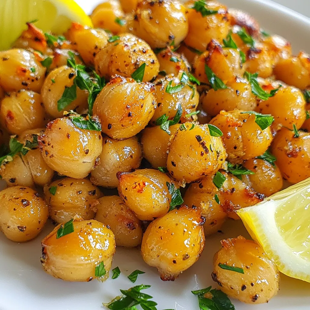 Garlic Herb Roasted Chickpeas Crispy and Flavorful Snack