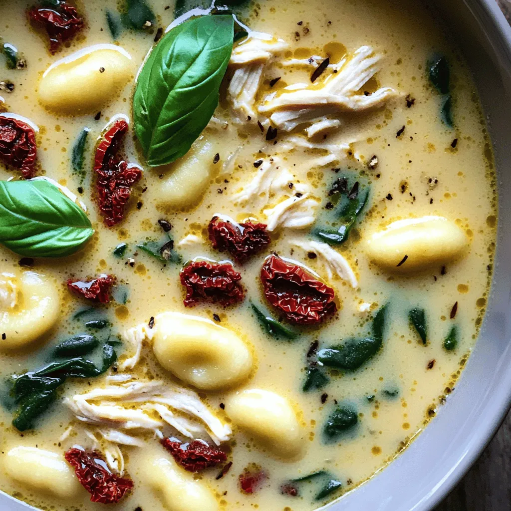 Creamy Sun Dried Tomato Chicken Gnocchi Soup Recipe