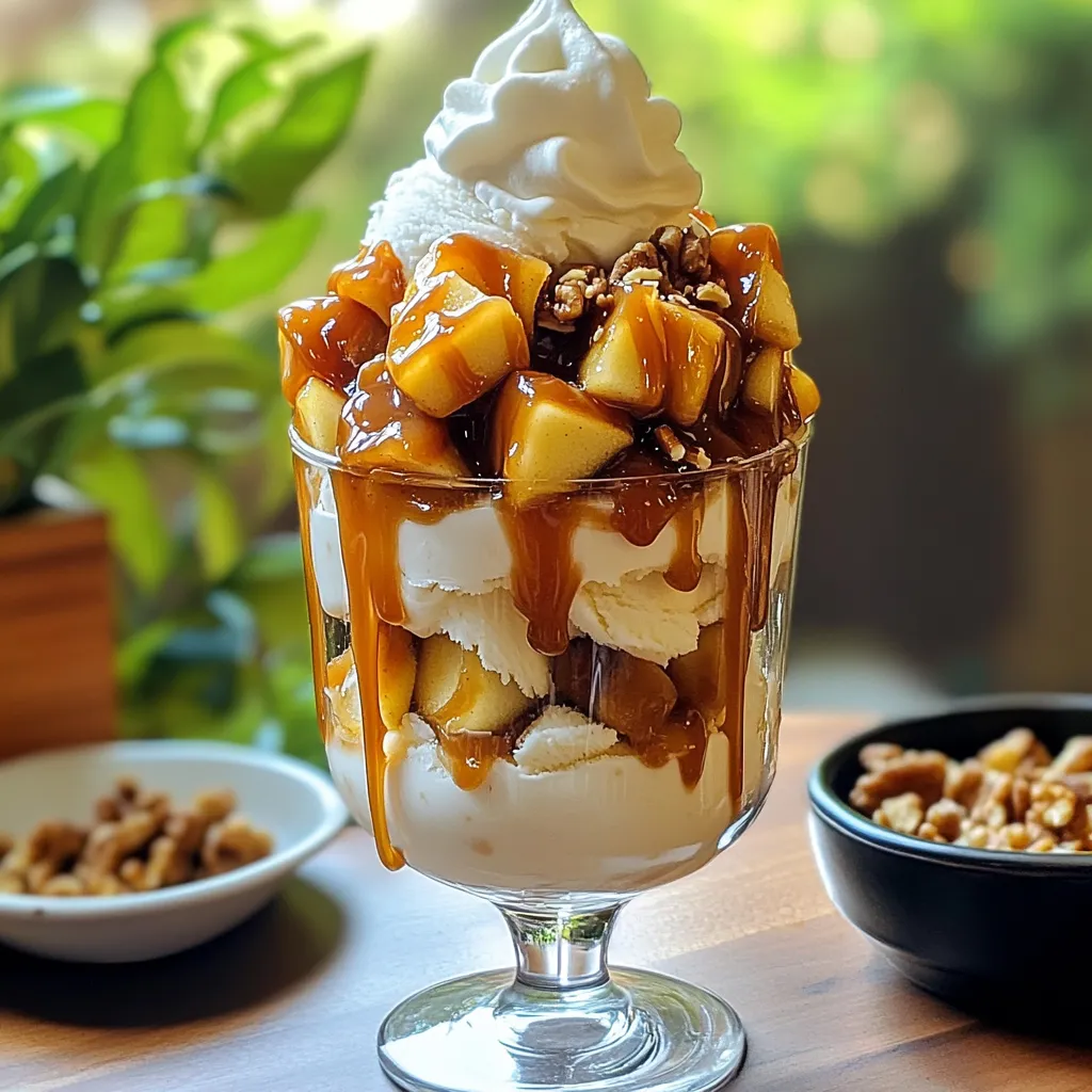 Caramel Apple Ice Cream Sundae Deliciously Crafted