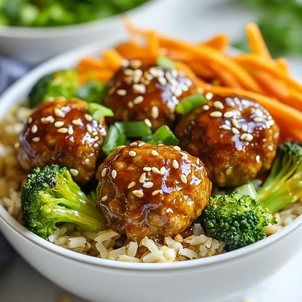 Teriyaki Turkey Meatball Bowls Savory and Satisfying Meal