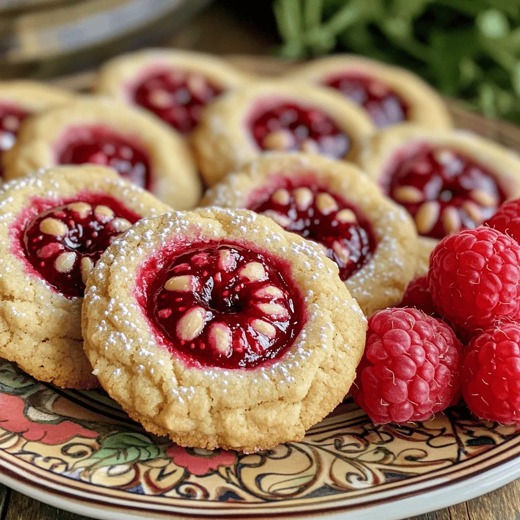 Raspberry Almond Thumbprint Cookies Delicious Treat