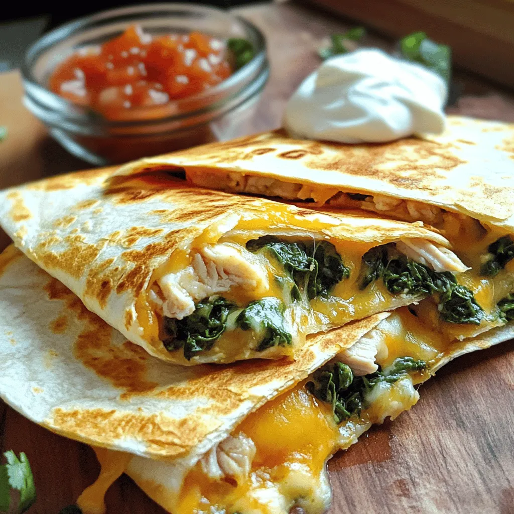 Easy Chicken and Spinach Quesadillas Quick and Tasty