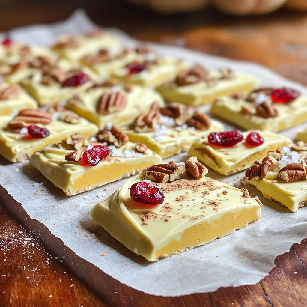 Pumpkin White Chocolate Bark No-Bake Delightful Treat
