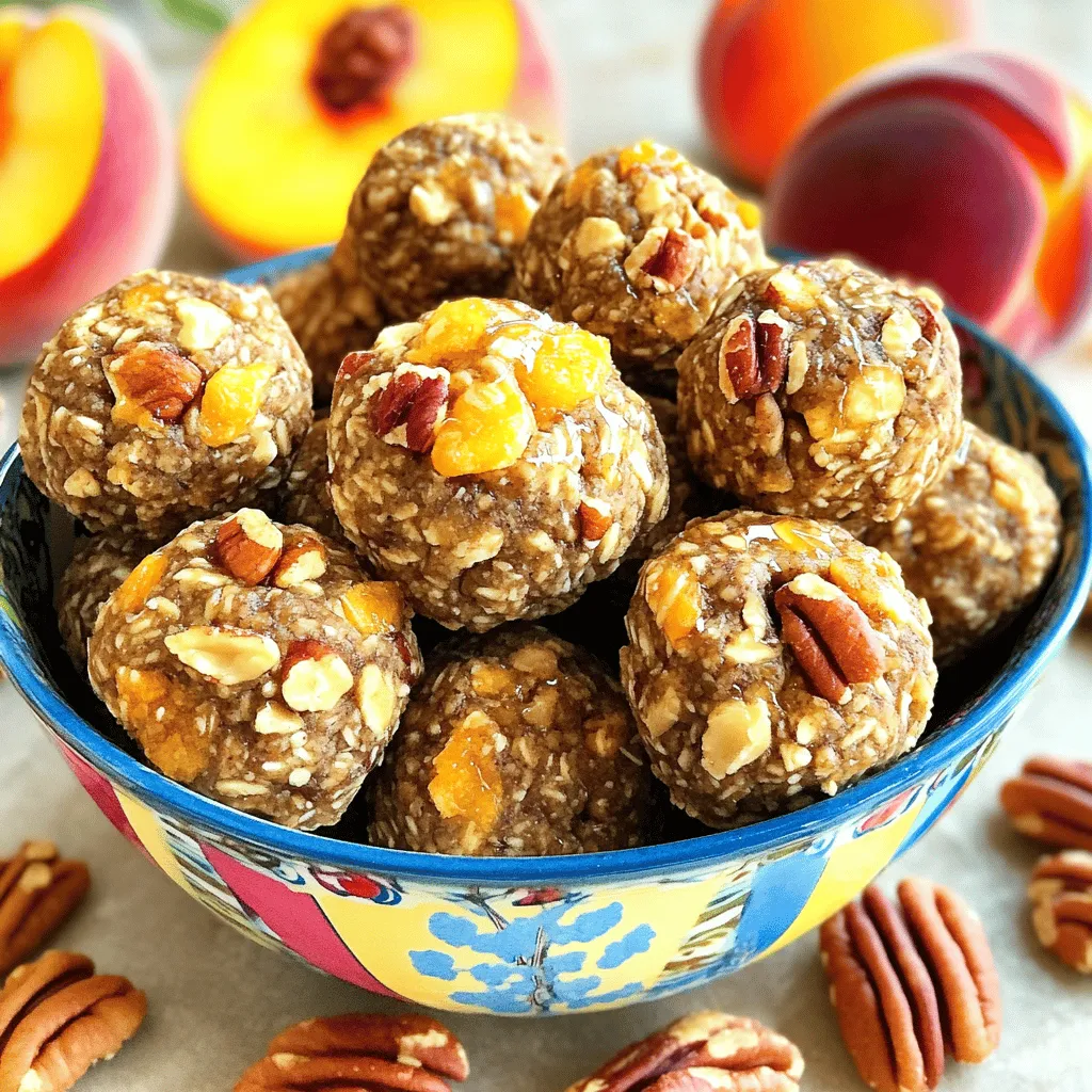 Peach Pecan Energy Bites Quick and Healthy Snack