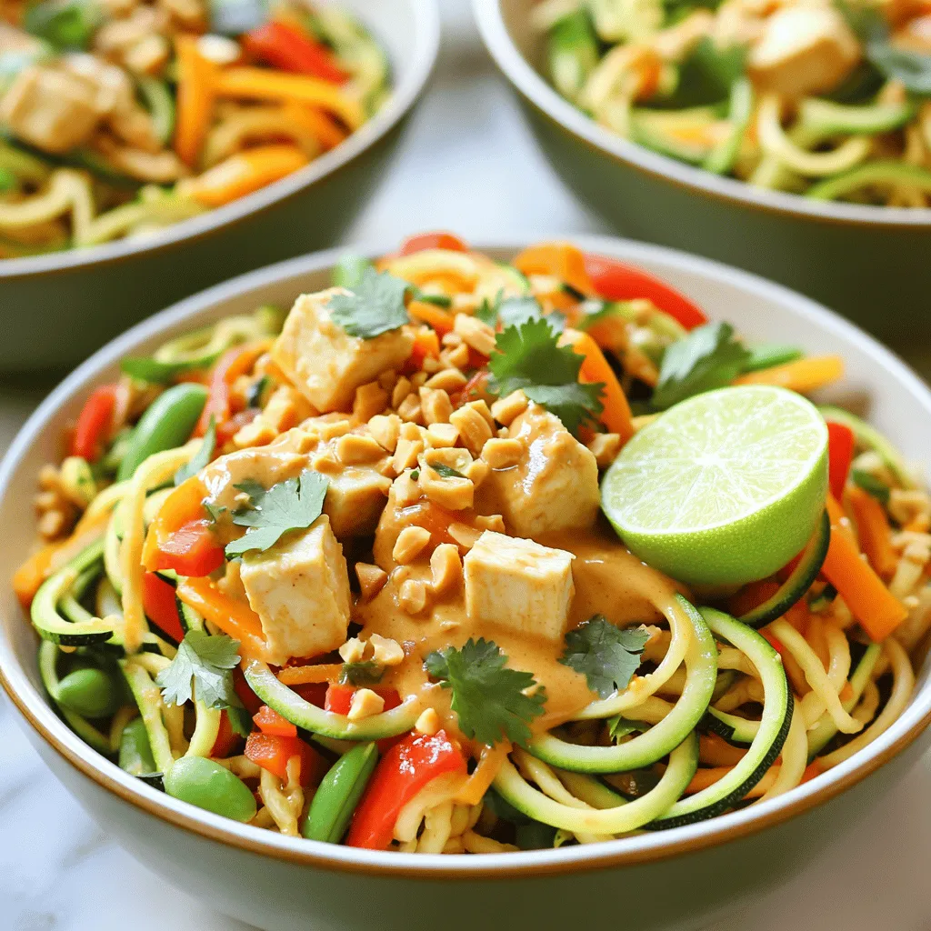 Minute Thai Peanut Zoodle Stir Fry Quick and Easy Meal