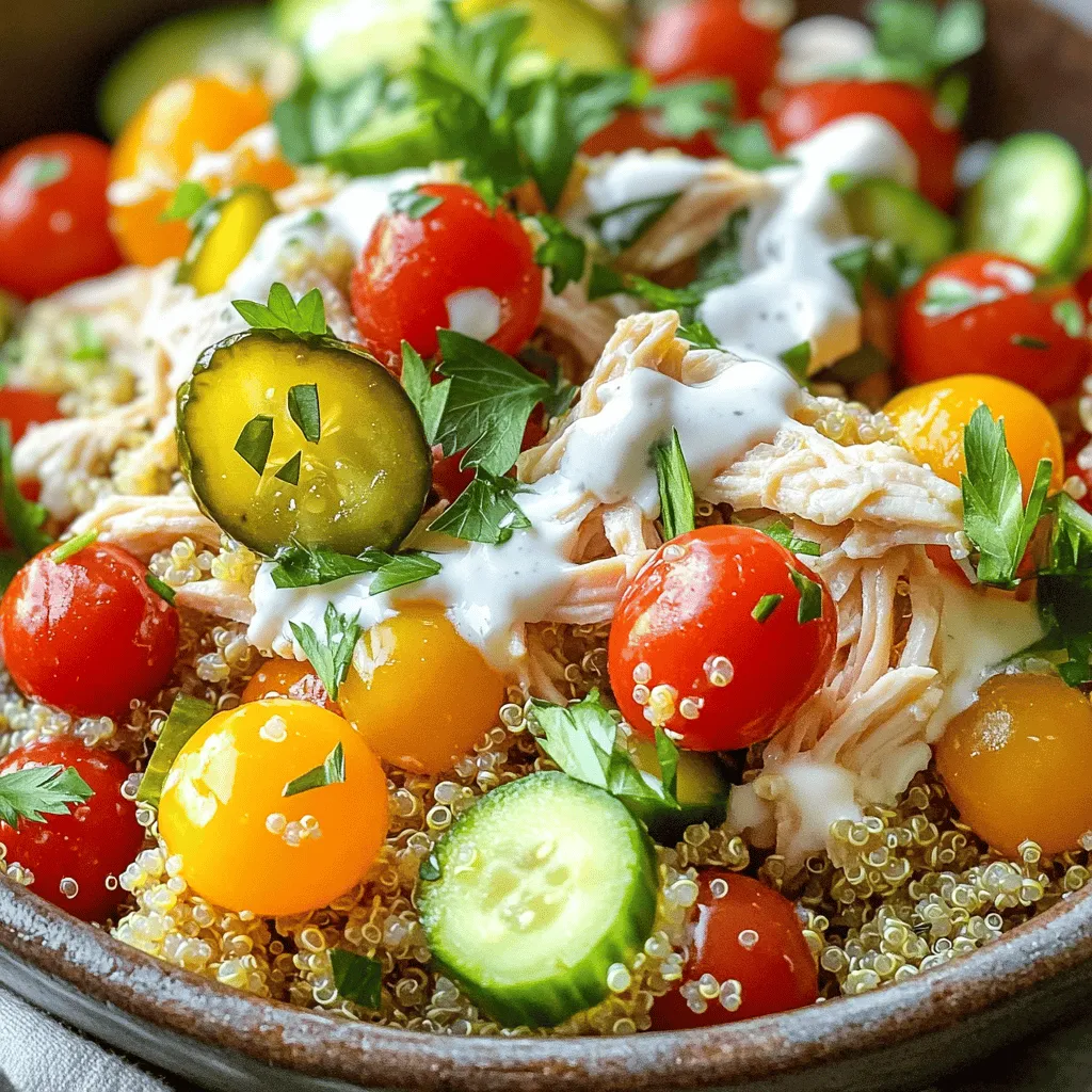 Pickle Ranch Chicken and Quinoa Salad Delightful Meal