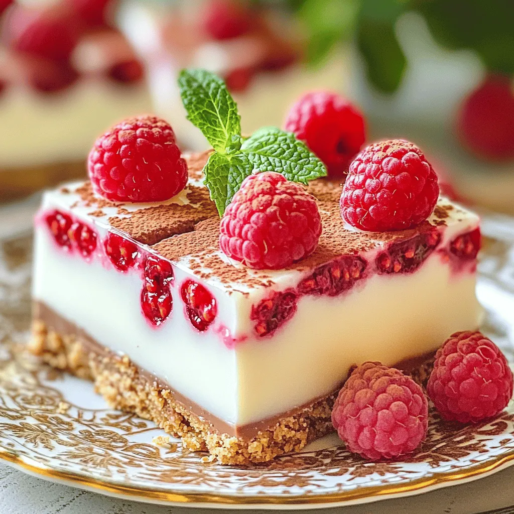 No-Bake White Chocolate Raspberry Bars Delight