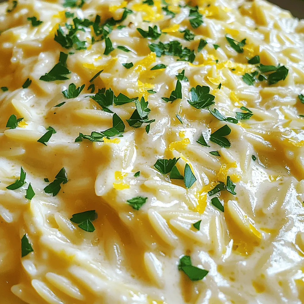 Creamy Lemon Garlic Orzo Easy and Flavorful Meal