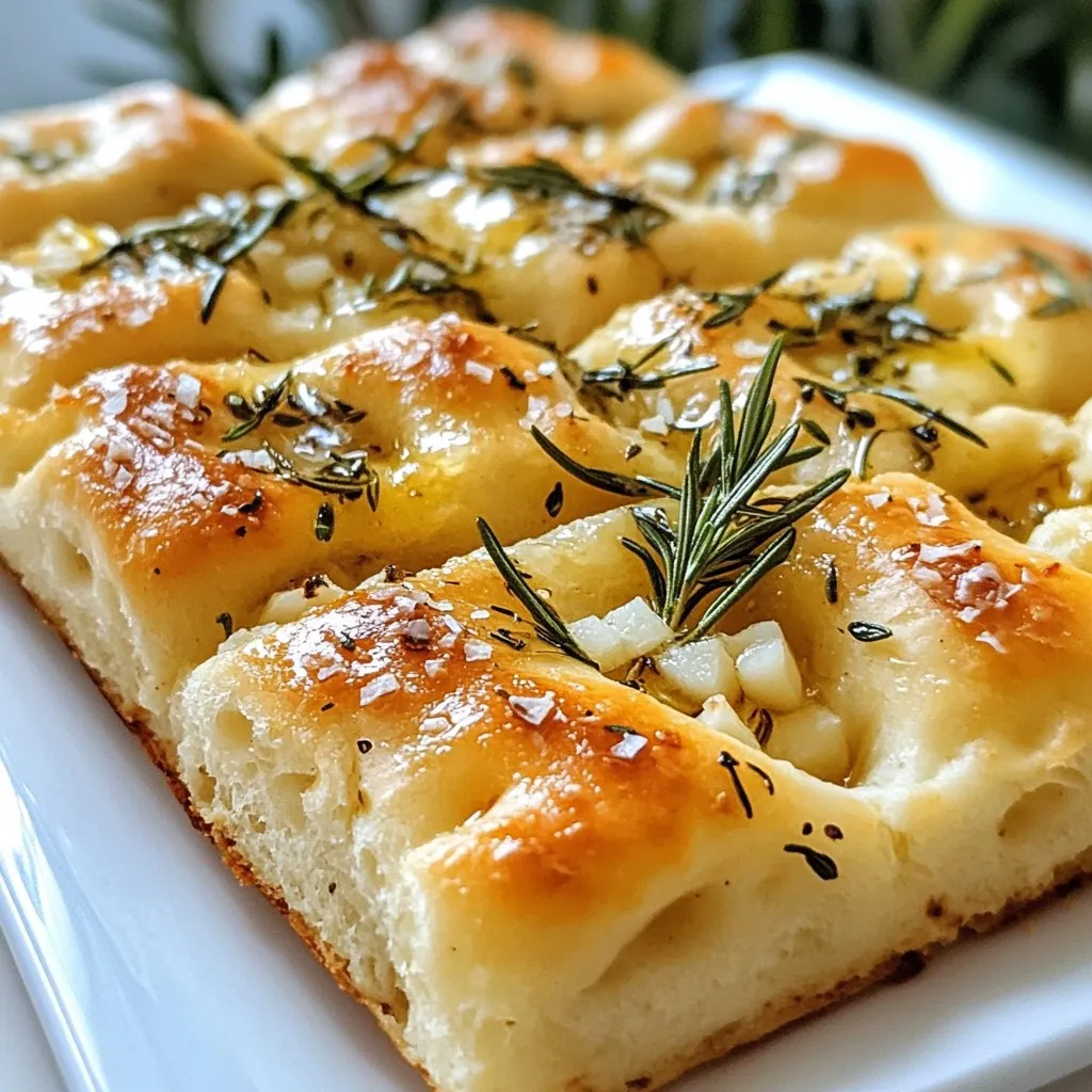 Rosemary Garlic Focaccia Bread Savory and Simple Delight