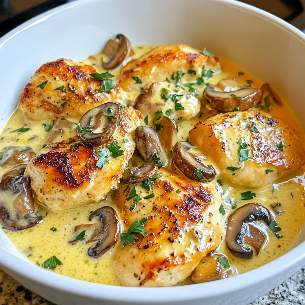 Creamy Garlic Mushroom Chicken Flavorful Dinner Idea
