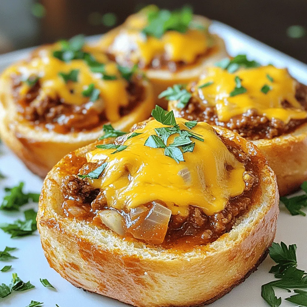 Cheesy Garlic Bread Sloppy Joes Delightful Recipe