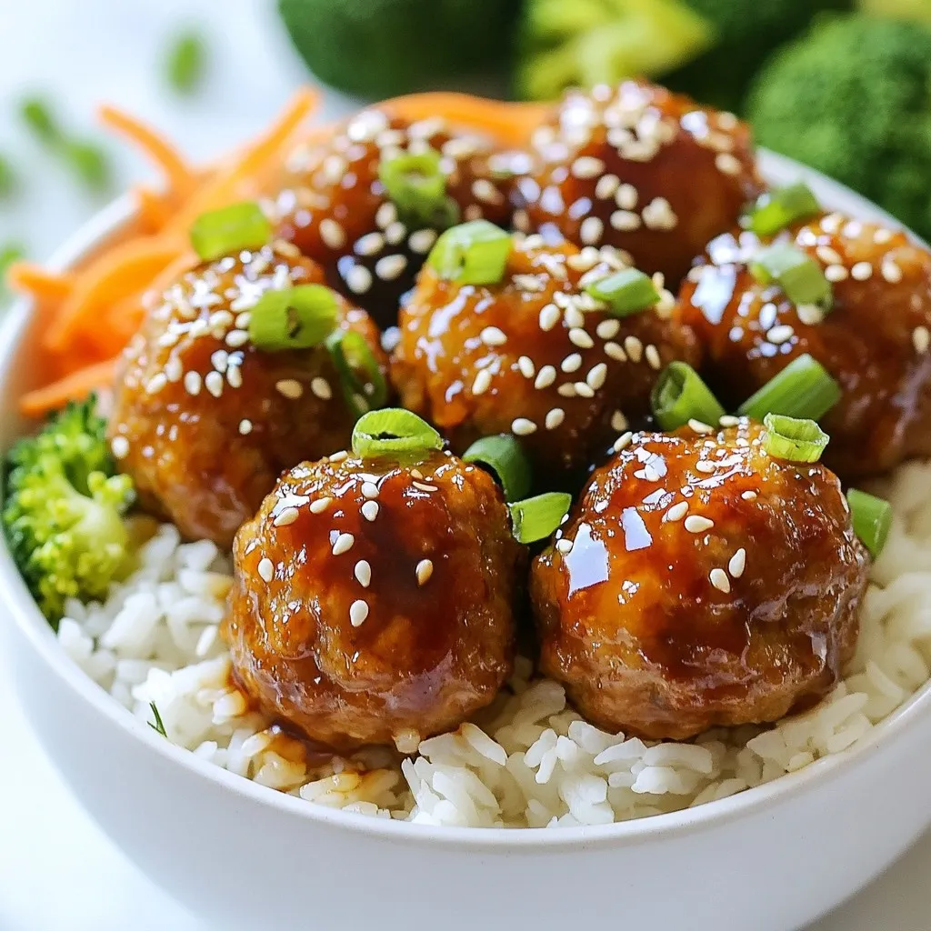 Teriyaki Meatball Rice Bowls Savory and Easy Recipe