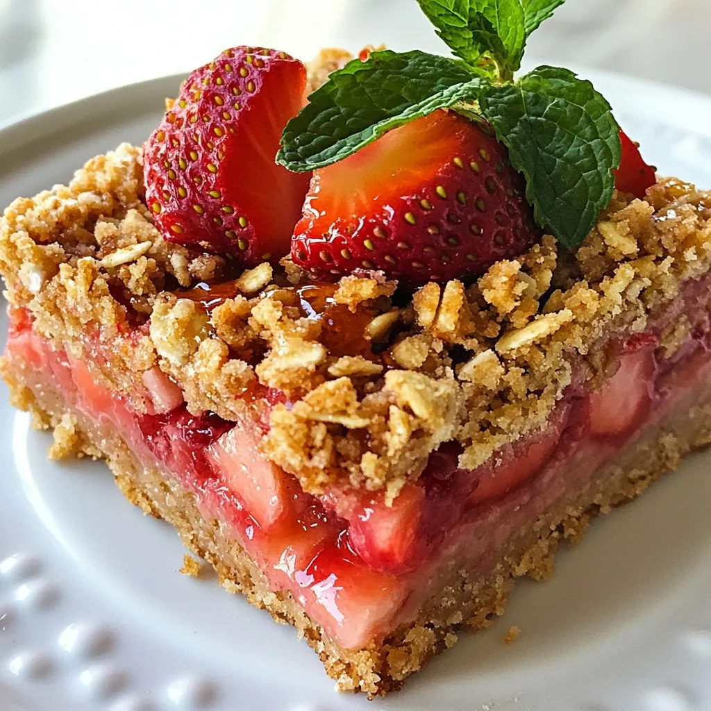 Strawberry Oatmeal Bars Irresistible Healthy Snack