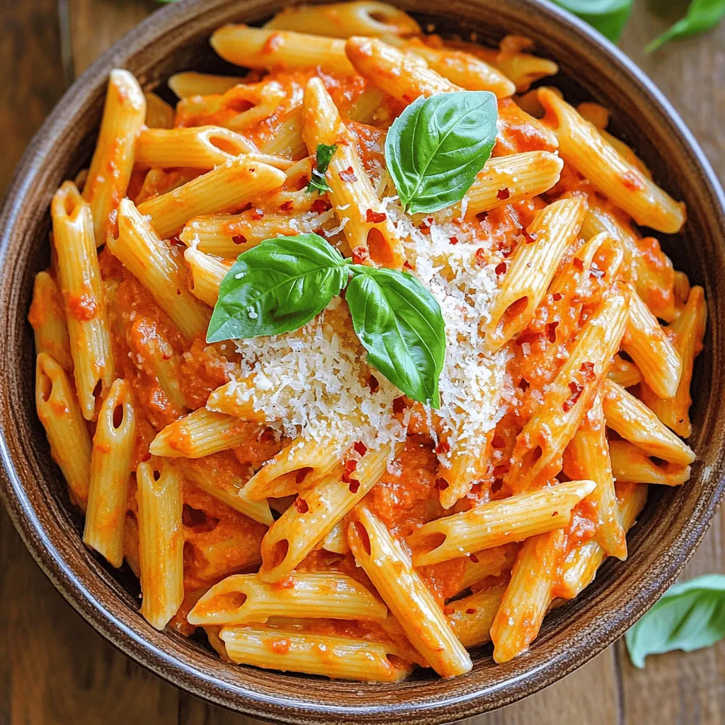 Creamy Roasted Red Pepper Pasta Simple and Tasty Dish