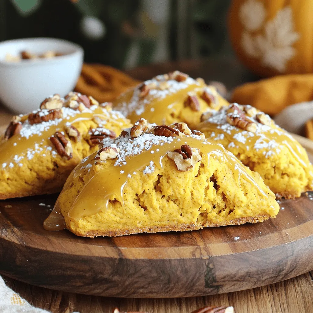 Maple Glazed Pumpkin Scones Delightful Fall Treat