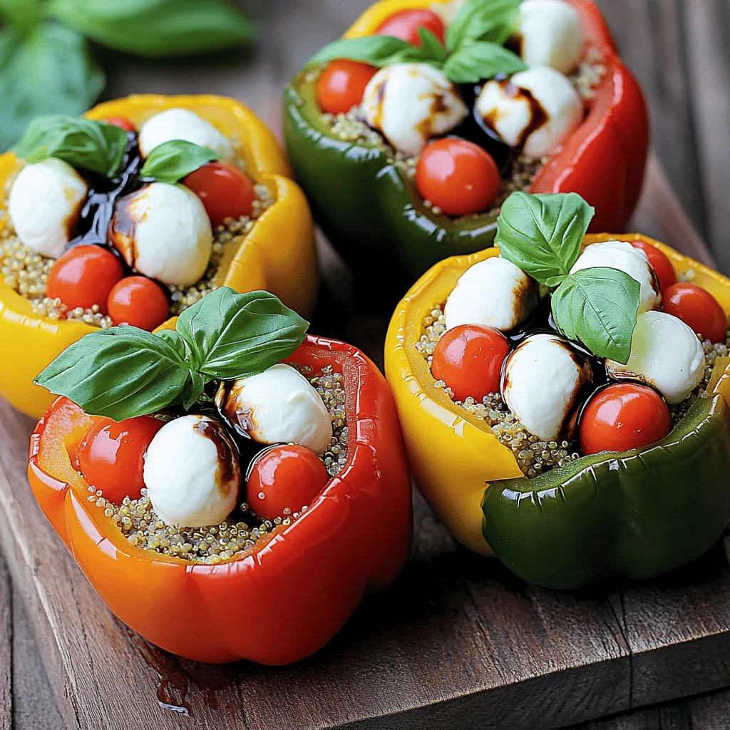 Caprese Quinoa Stuffed Peppers Tasty and Healthy Meal