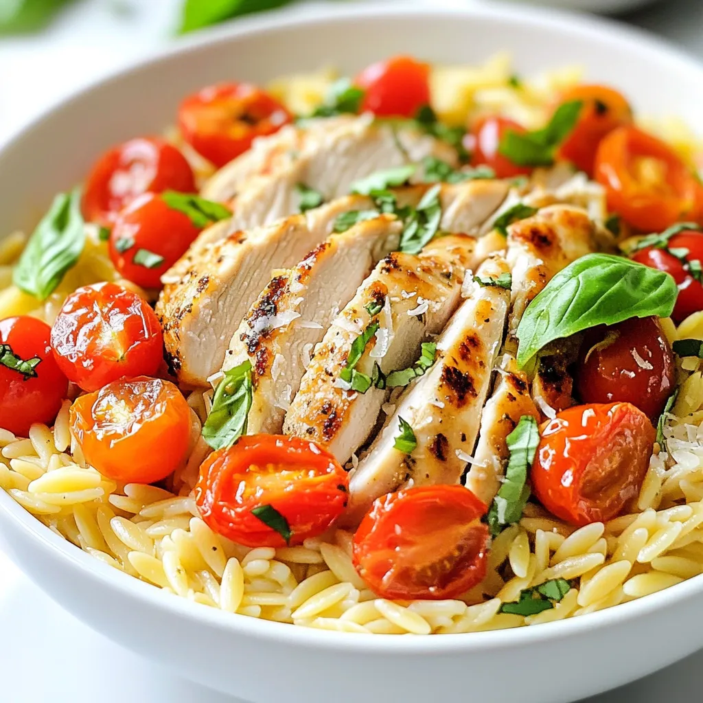 Tomato Basil Chicken Orzo Quick and Flavorful Meal
