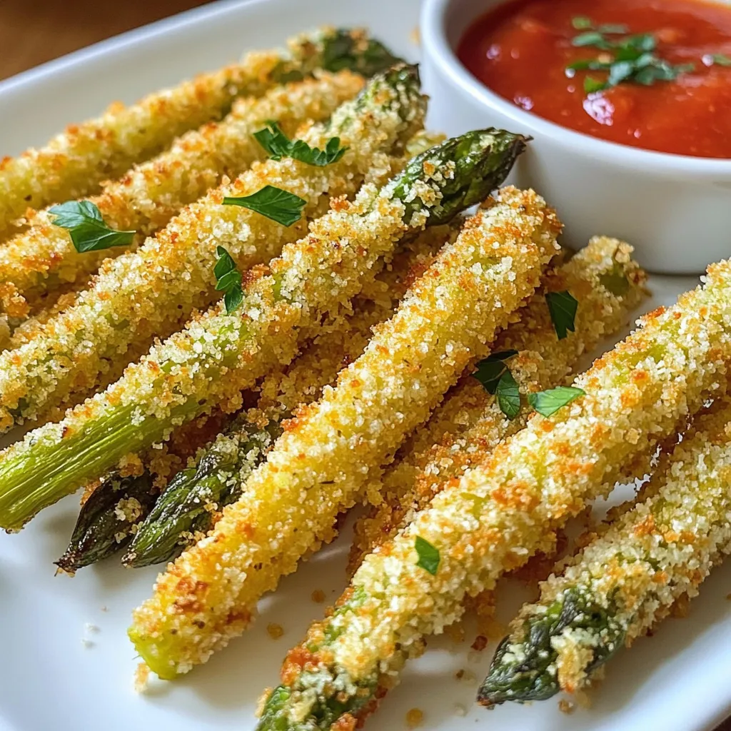 Parmesan Crusted Asparagus Fries Crispy and Tasty Snack