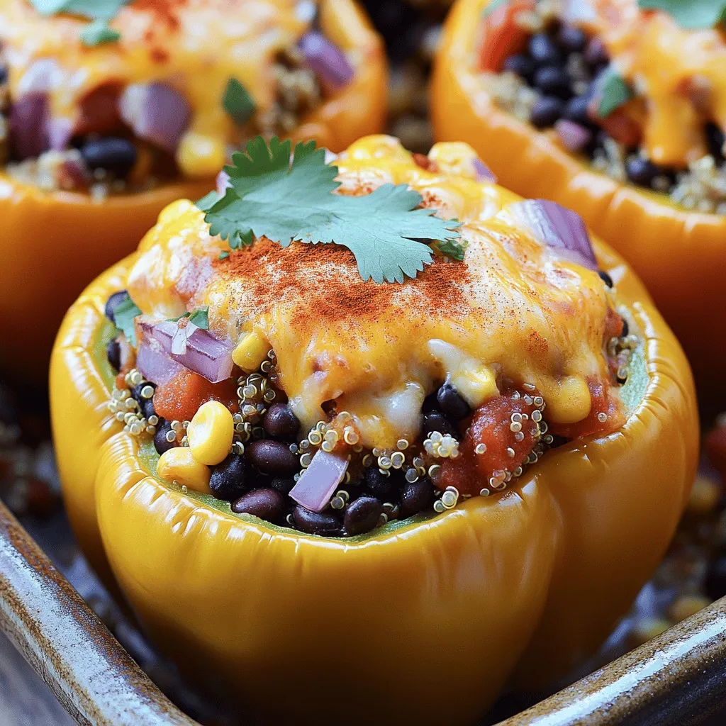 Black Bean Stuffed Peppers Flavorful and Wholesome Dish