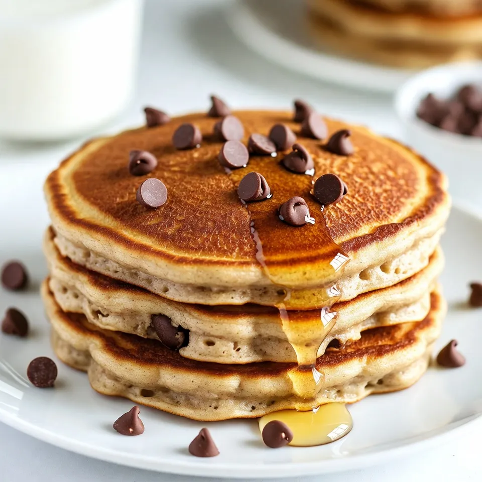 Banana Chocolate Chip Protein Pancakes Simple Recipe