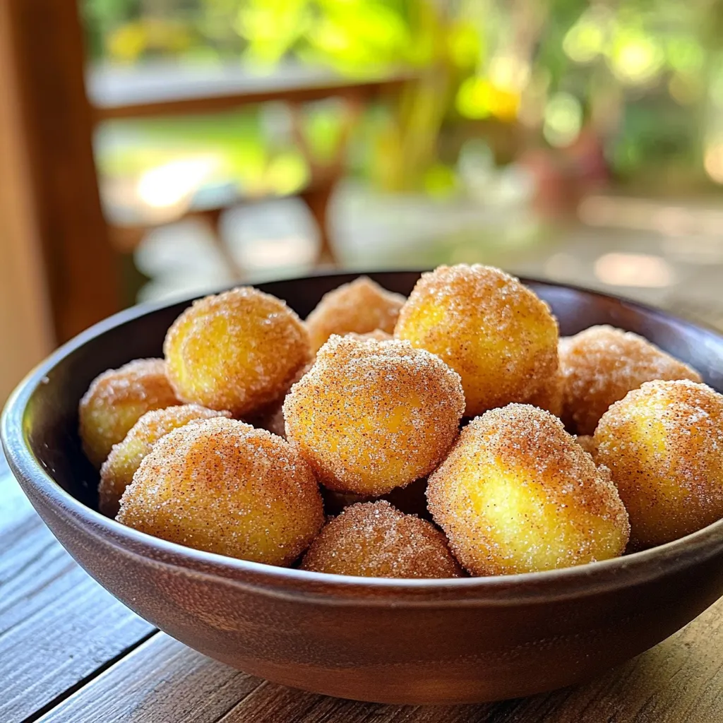 Air Fryer Cinnamon Sugar Donut Holes Delight
