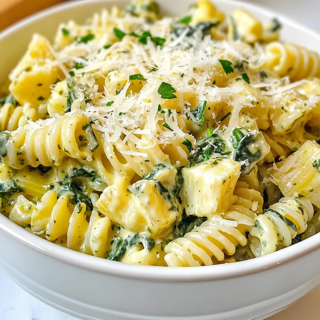 Creamy Spinach Artichoke Pasta Delightful and Easy Recipe