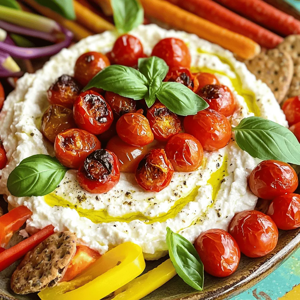 Whipped Feta Dip with Roasted Tomatoes Delightful Treat