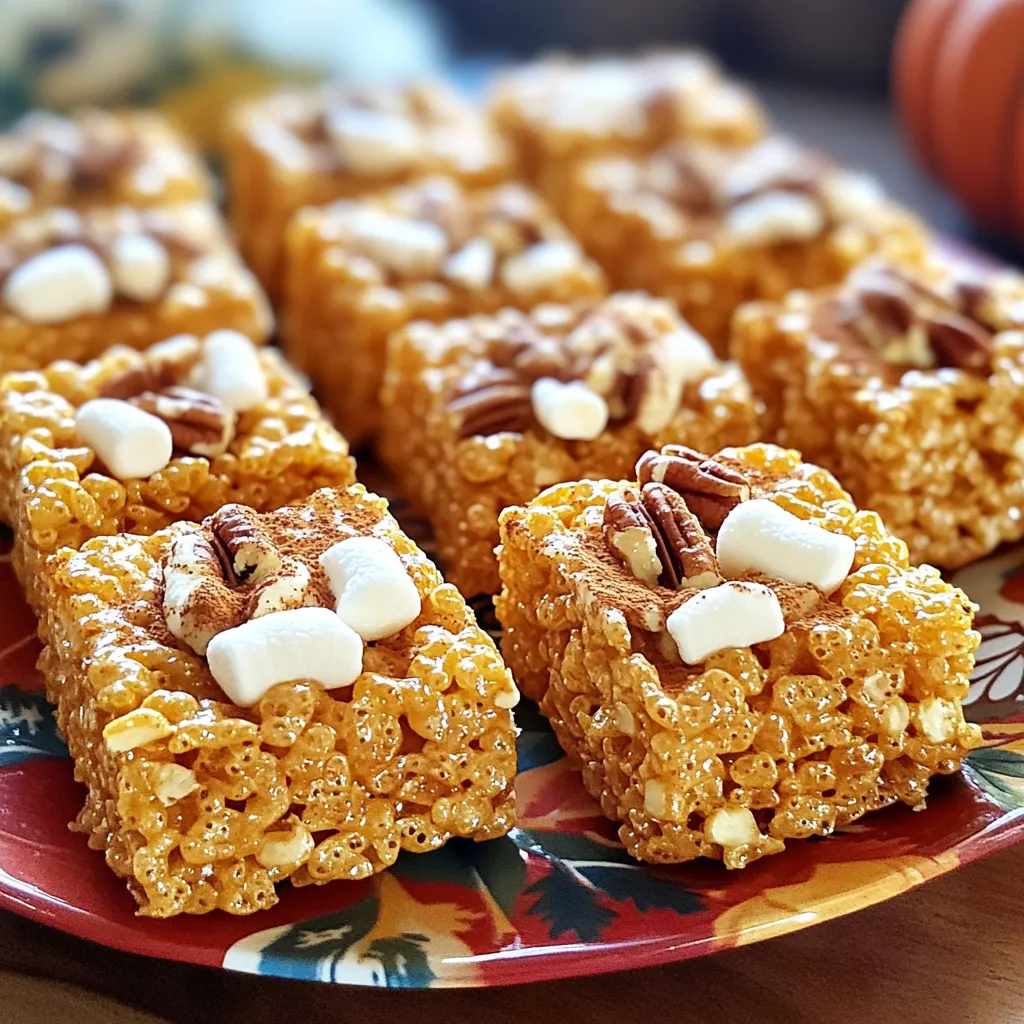 Pumpkin Spice Rice Krispie Treats Festive Fall Treats