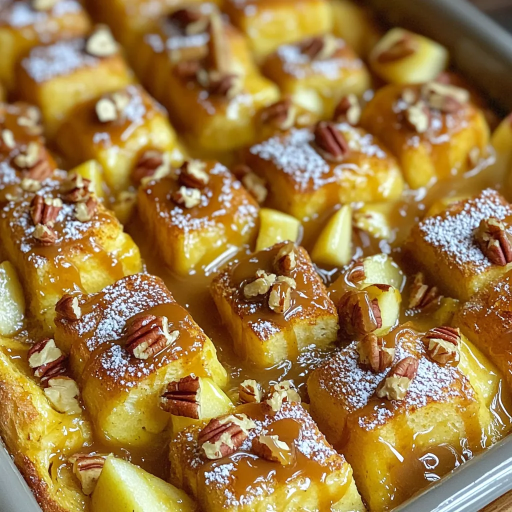 Caramel Apple French Toast Bake Easy Breakfast Recipe