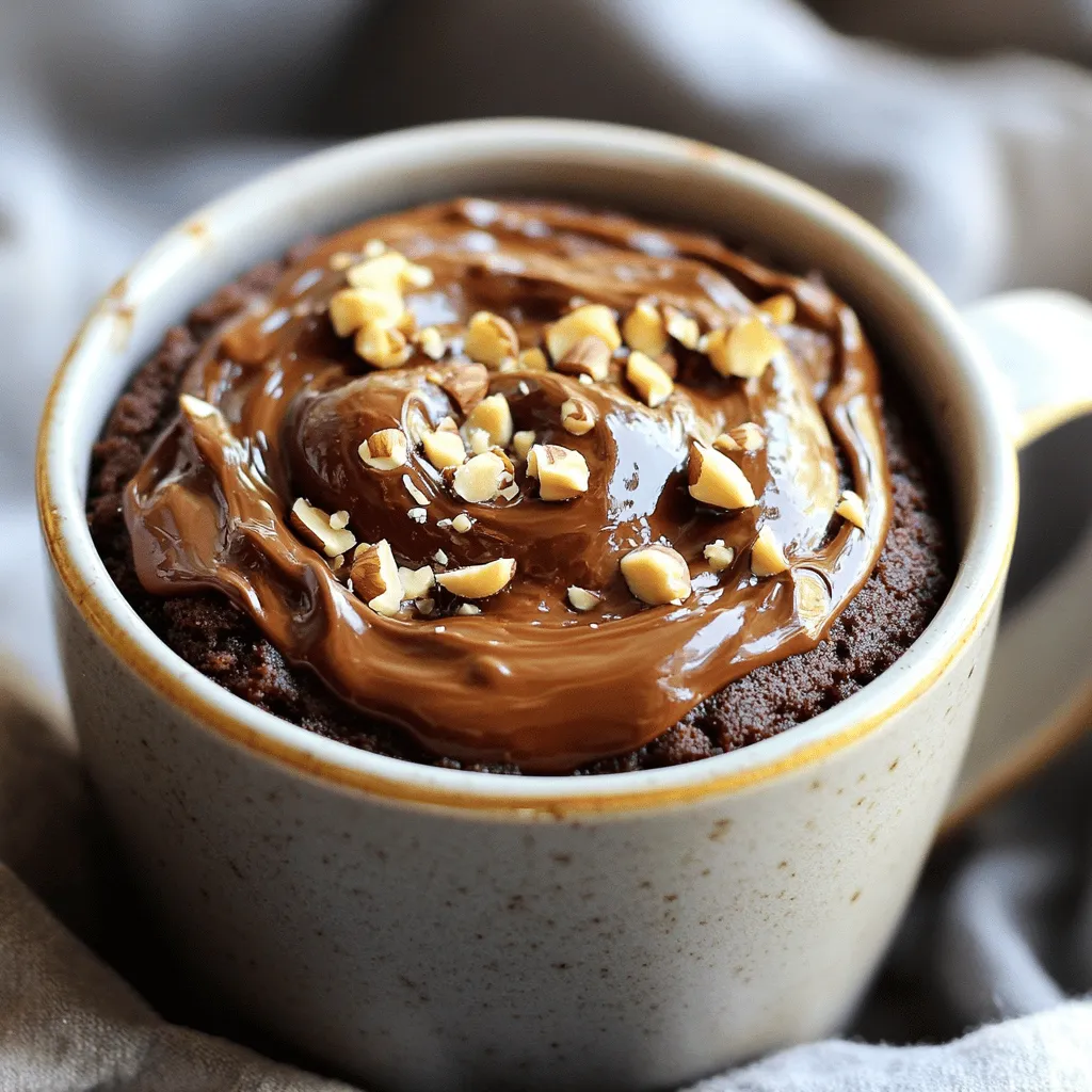 Chocolate Hazelnut Mug Cake Quick and Easy Recipe