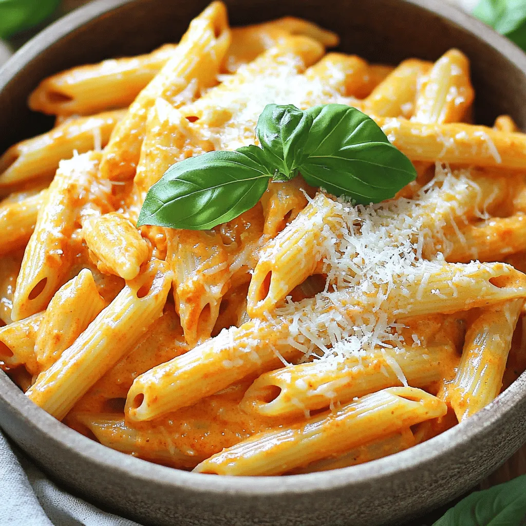 One Pot Creamy Roasted Red Pepper Pasta Delight