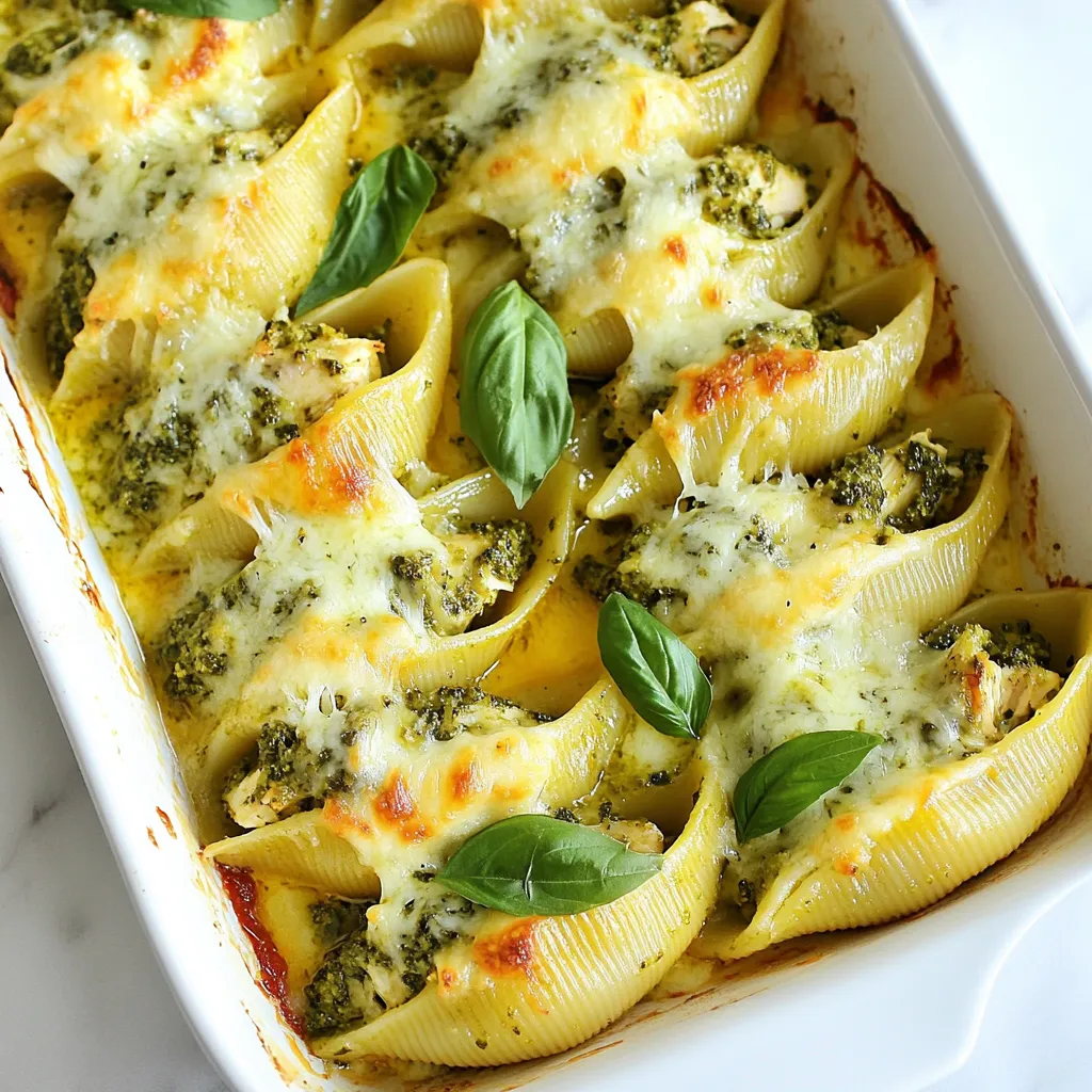 Pesto Chicken Stuffed Shells Delicious Dinner Idea
