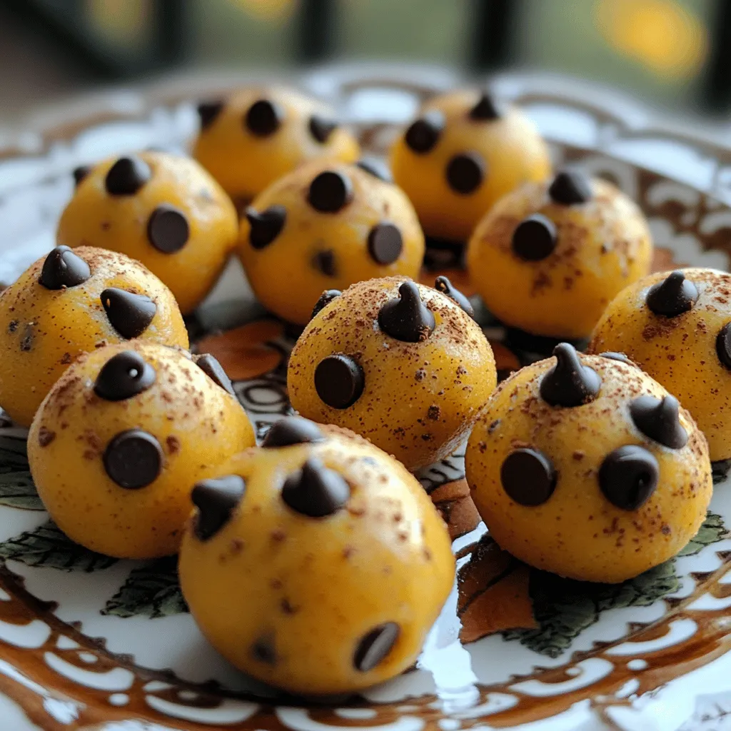 No Bake Pumpkin Spice Cookie Dough Bites Recipe