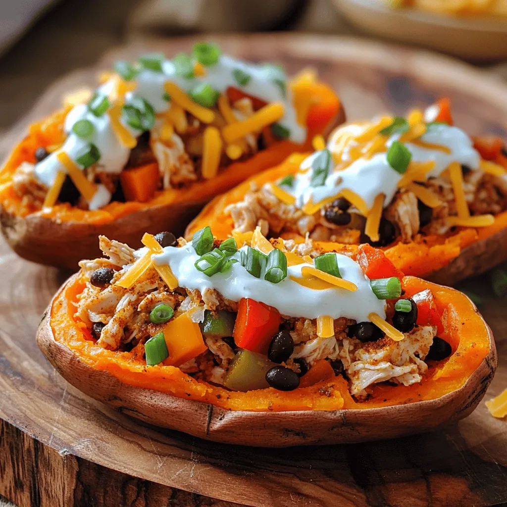 Cajun Chicken Stuffed Sweet Potatoes Flavorful Delight
