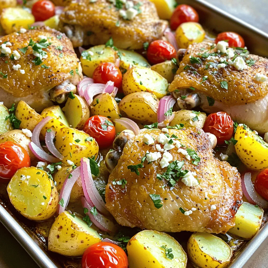 Sheet Pan Greek Chicken &#038; Potatoes Flavorful Meal