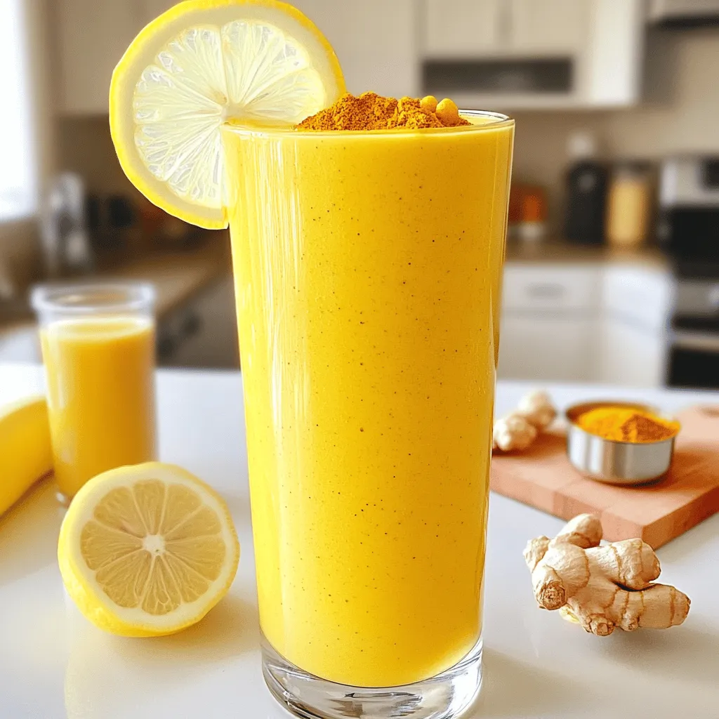 Lemon Ginger Turmeric Smoothie Energizing Health Boost
