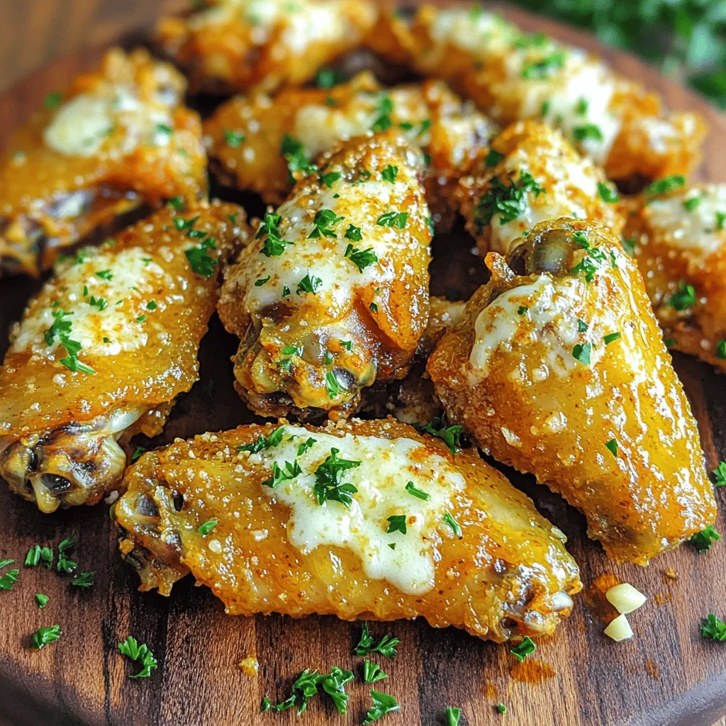 Garlic Parmesan Air Fryer Wings Crispy and Flavorful