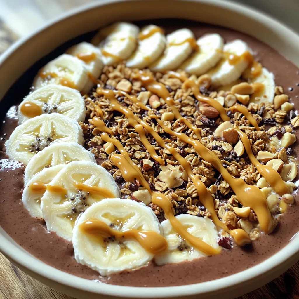High-Protein Chocolate Peanut Butter Smoothie Bowl Joy