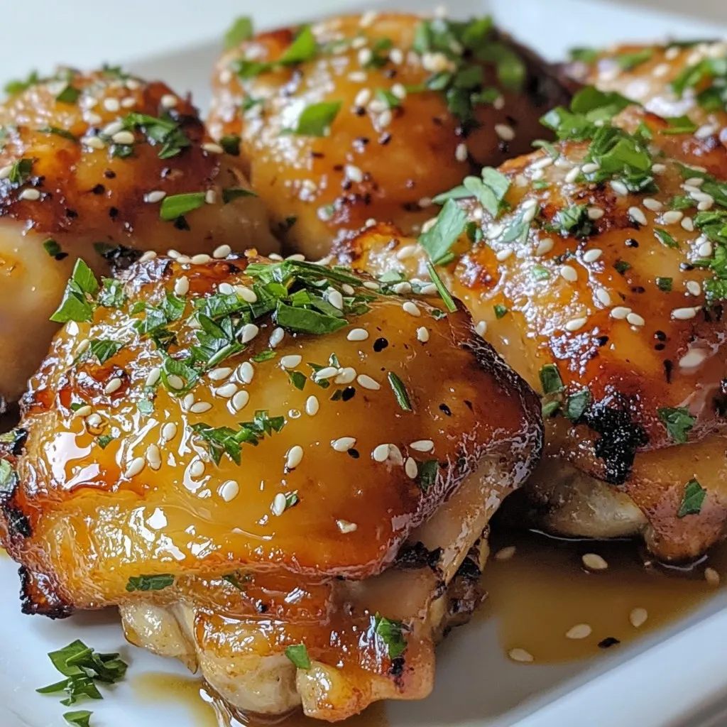 Honey Garlic Chicken Thighs Savory Recipe Delight