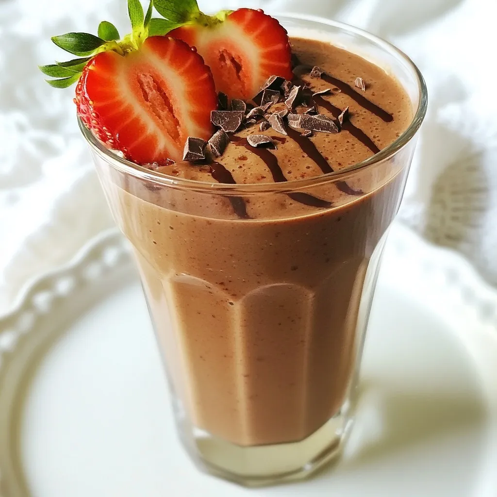 Chocolate Covered Strawberry Smoothie Delightful Treat