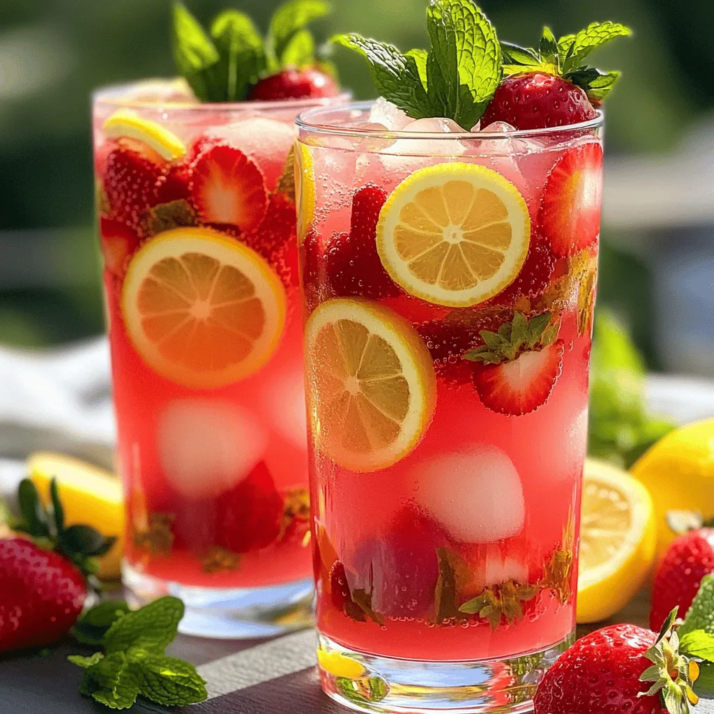 Homemade Strawberry Lemonade Refreshing Summer Drink