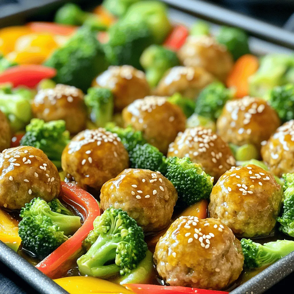 Sheet Pan Teriyaki Meatball Veggies Easy Family Meal