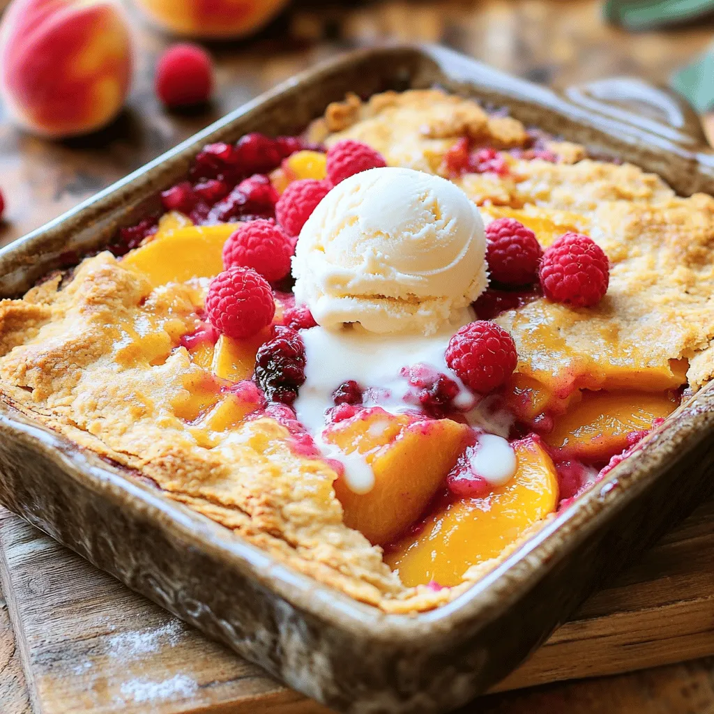 Peach Raspberry Cobbler Simple and Delicious Recipe