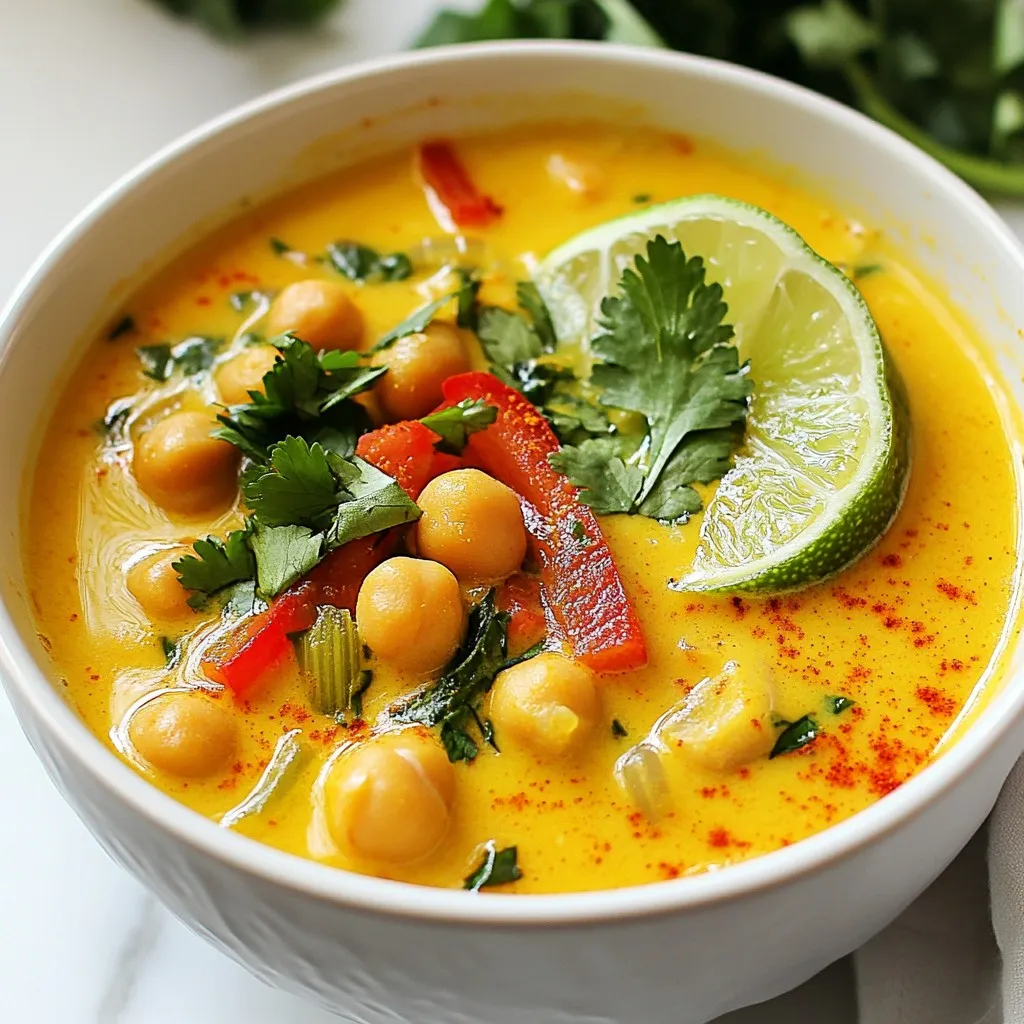Curry Coconut Chickpea Soup Flavorful and Easy Recipe