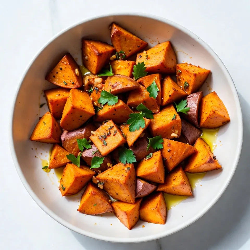 Garlic Herb Roasted Sweet Potatoes Flavorful Delight