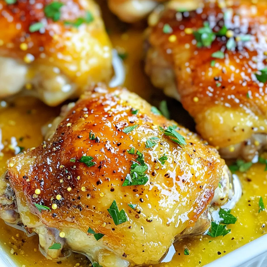 Honey Mustard Chicken Thighs Juicy and Flavorful Bake