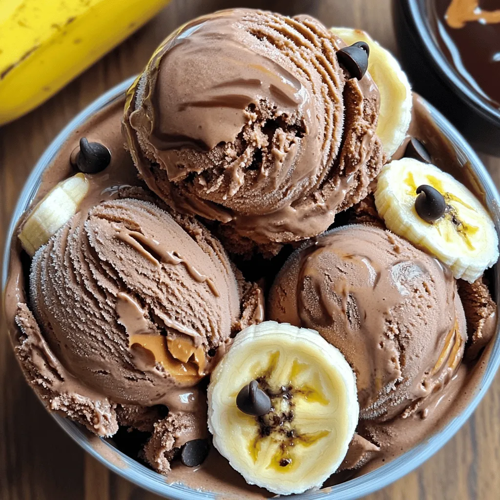 Chocolate Peanut Butter Banana Ice Cream Delightful Treat